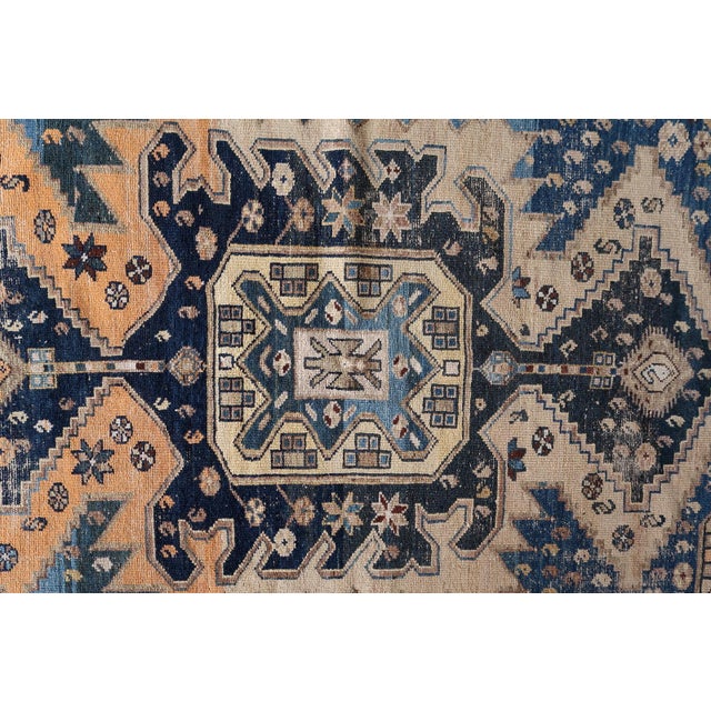 Textile 1900s, Handmade Antique Caucasian Shirvan Rug 4.1' X 6.2' For Sale - Image 7 of 14