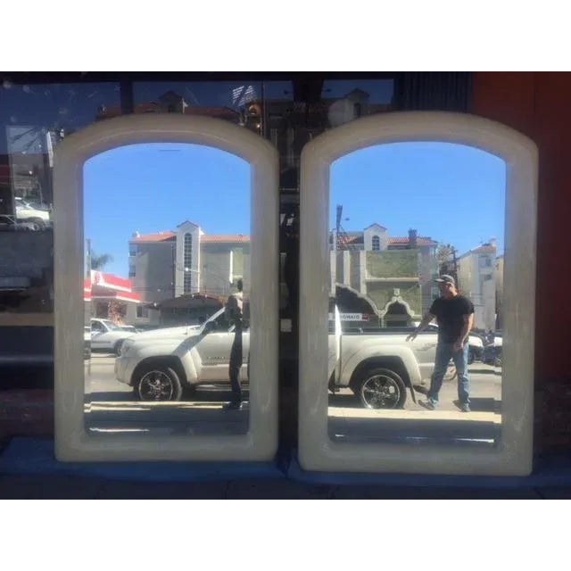 Vintage Monumental Karl Springer Parchment Mirrors - a Pair For Sale - Image 12 of 12