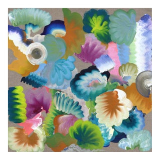 Swirl It Around - Original Textural Spiral Abstract Acrylic Painting on Belgian Linen For Sale