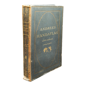 Antique Andrees Handatlas, German Cartography Book, Maps, Atlas, Reference, 1924