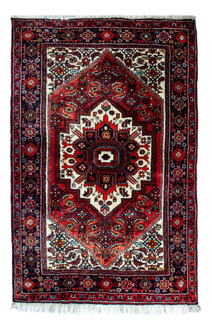 Vintage Middle Eastern Hand-Knotted Heriz Rug, 1960s