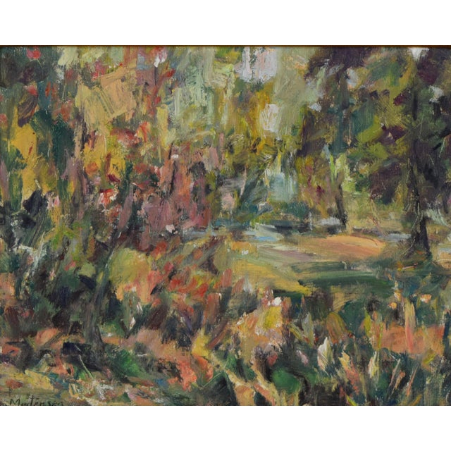 Impressionist Contemporary Impressionist Landscape Painting With Flowers For Sale - Image 3 of 5