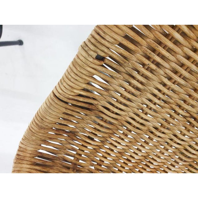 Vintage Dutch Rattan and Metal Bar Stools from Rohe Noordwolde, 1950s, Set of 2 For Sale - Image 11 of 12