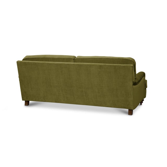 Casa Cosima Casa Cosima Emily English Roll Arm Cotton Velvet Sofa For Sale - Image 4 of 4
