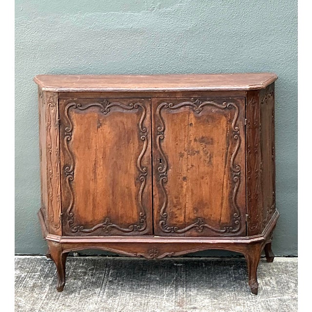 Early 20th Century Vintage Italian Carved Console Cabinet For Sale - Image 12 of 12