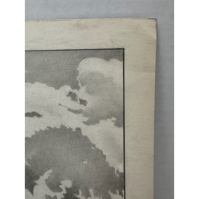 1940s Original Signed Graphite Illustration of Boy Fishing With Dog, 12 × 9.5 In. For Sale - Image 4 of 6