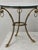 Neoclassical Italian Neo-Classical Maison Jansen Style Brass Steel & Glass Side Tables - Pair For Sale - Image 3 of 4