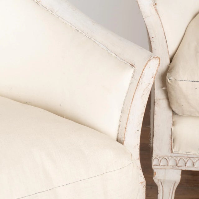 Pair, Gustavian White Arm Chairs, Sweden Circa 1910 Chairish