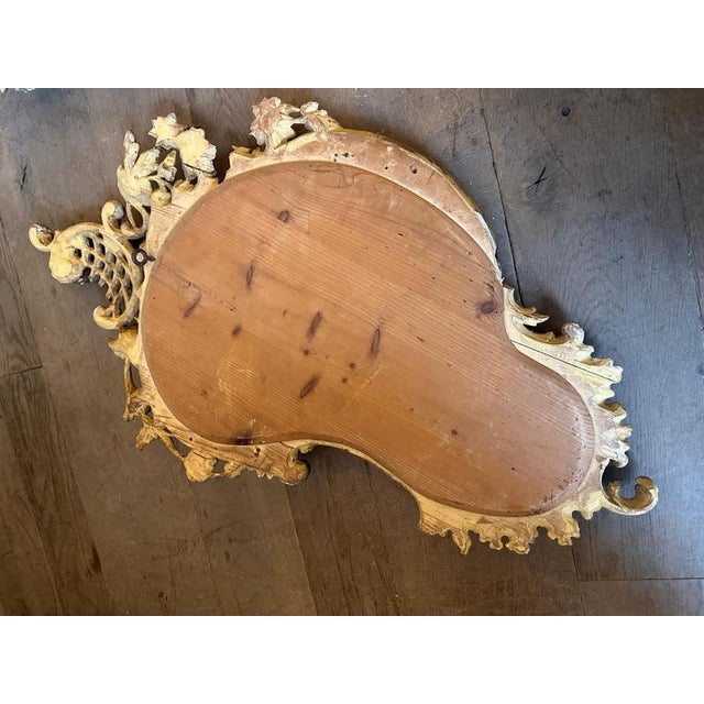 Vintage Italian Gold Giltwood Rococo Mirrors, 1920, Set of 2 For Sale - Image 14 of 15
