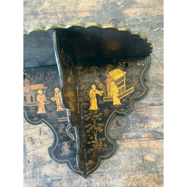 Vintage Asian Chinoiserie Folding Bracket For Sale - Image 9 of 9