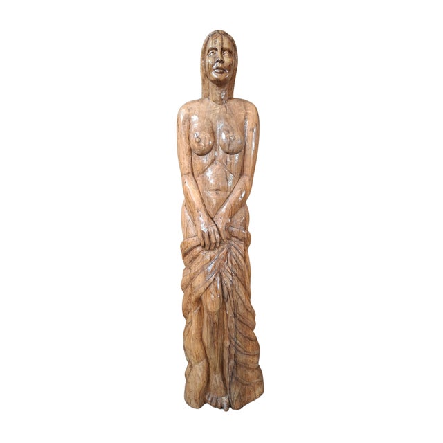 20th Century Wooden Sculpture of Female Nude For Sale - Image 17 of 17