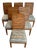 Set of 6 David Francis Furniture Stacked Bamboo Collection Dining Chairs. For Sale