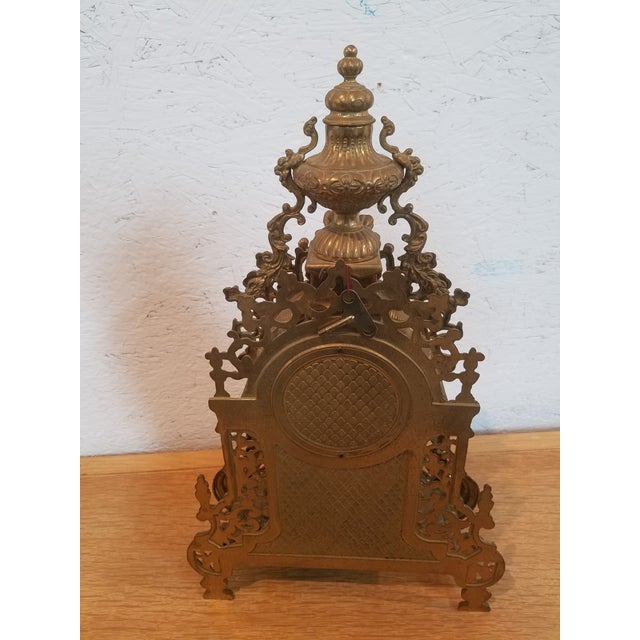 Vintage Italian Brass Imperial Mantle Clock Chairish