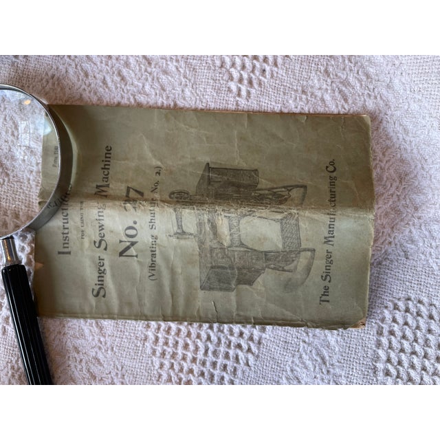 Antique 1891 Singer Sewing Machine With Foot Treadle For Sale - Image 9 of 10