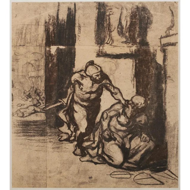 1959 After "Archimedes" by Honoré Daumier, Vintage Hungarian Photogravure For Sale - Image 9 of 10