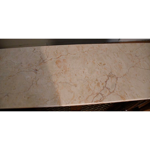 Traditional 19th Century Antique English Regency Rosewood & Marble Top Credenza / Sideboard For Sale - Image 3 of 18
