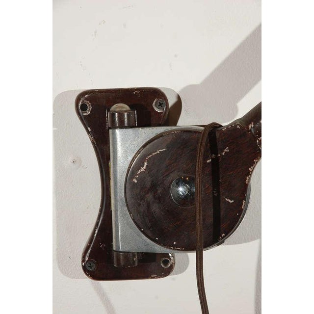 Brown 1930s Industrial Extension Sconce For Sale - Image 8 of 10