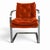 Vintage Chrome-Finish Steel Cantilever Lounge Chair in Orange Vinyl For Sale - Image 9 of 9