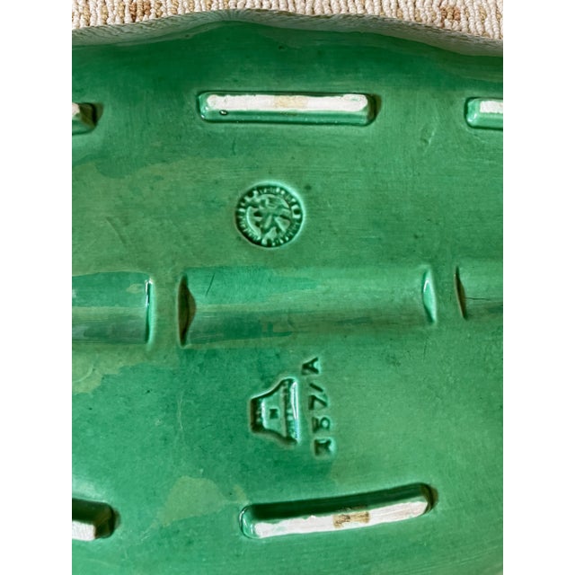 Mid-Century Modern Late 20th Century Large Majolica Banana Leaf Platter For Sale - Image 3 of 5