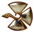1950s Los Castillo Taxco Copper & Silverplated Metal Bird Divided Dish For Sale
