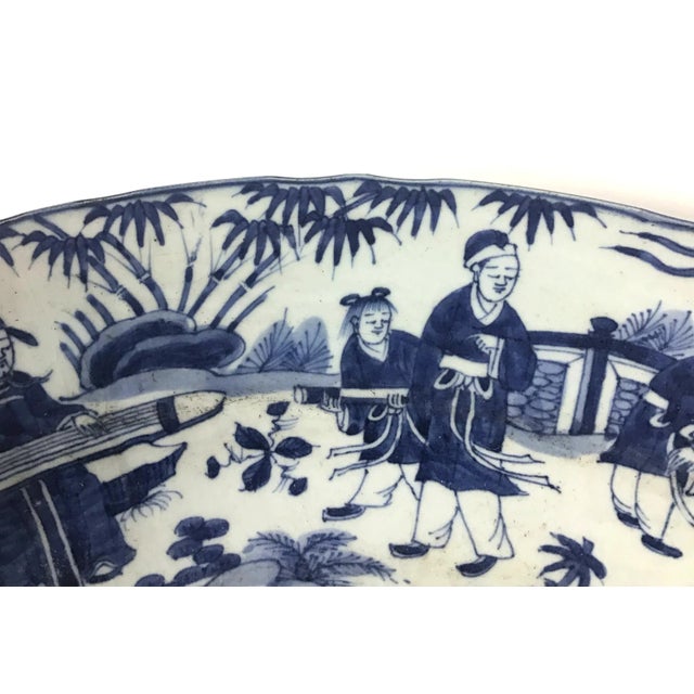 Mid 1800's Chinese Antique Porcelain Charger For Sale - Image 10 of 13