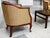Danish Art Deco Mahogany Lounge Chairs in Donghia Gold Chevron - A Pair For Sale - Image 12 of 15