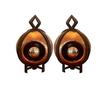 Art Deco Dinantry Lamps, 1930, Set of 2 For Sale