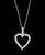 1 Carat Diamond Heart Pendant/ Necklace 14 Karat White Gold with Chain For Sale - Image 17 of 18