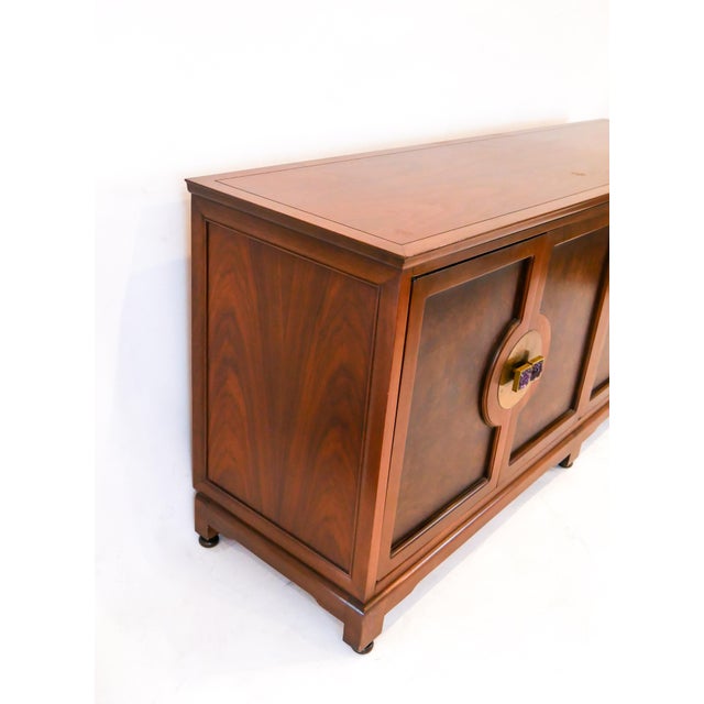 Wood 1970s Widdicomb Mid-Century Burl Panel Sideboard For Sale - Image 7 of 12