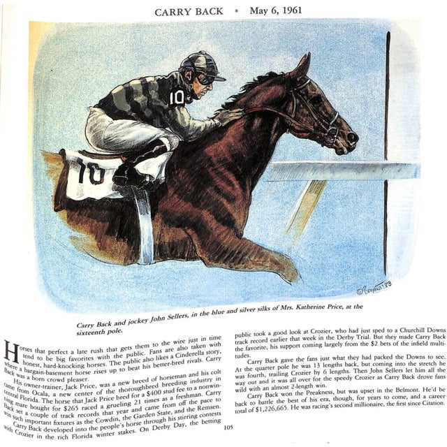 Traditional "Portraits in Roses: 109 Years of Kentucky Derby Winners" 1984 Bryant, Beverley and Williams, Jean For Sale - Image 3 of 11