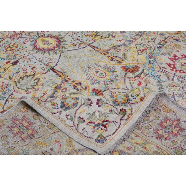 Pakistani Oushak Hand Knotted Wool Rug, 7'6x9'6 For Sale In New York - Image 6 of 6