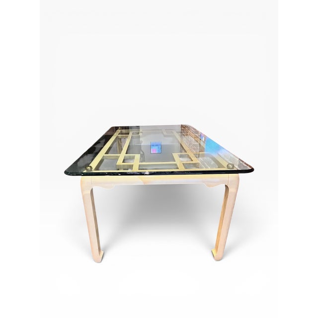 Century Furniture Raymond Sobota 1990s Faux Goatskin Dining Table For Sale - Image 4 of 11