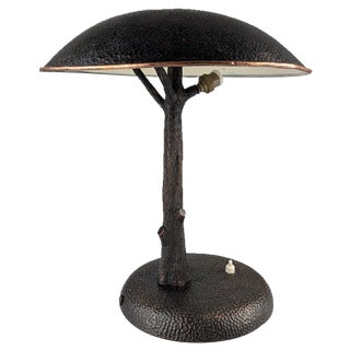 Sculptural Hammered Copper Tree Shaped Lamp, 1950s For Sale