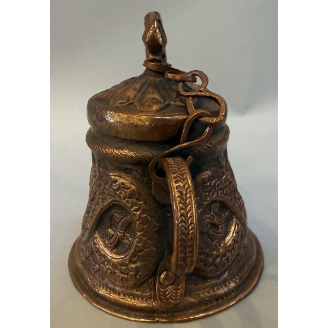 18th Century Indian "Bidri Ware" Hookah Base. Bidri is a metalworking technique unique to India, which involves inlaying...