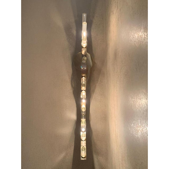 Early 21st Century Brass and Glass Wall Sconces from Baroncelli, Italy, 2010s, Set of 6 For Sale - Image 5 of 10