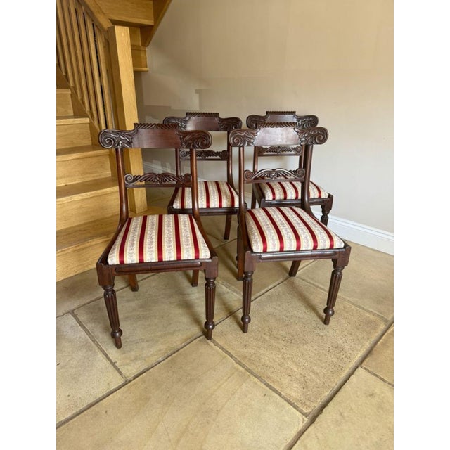 Antique Regency Mahogany Dining Chairs, 1830s, Set of 4 For Sale - Image 9 of 9