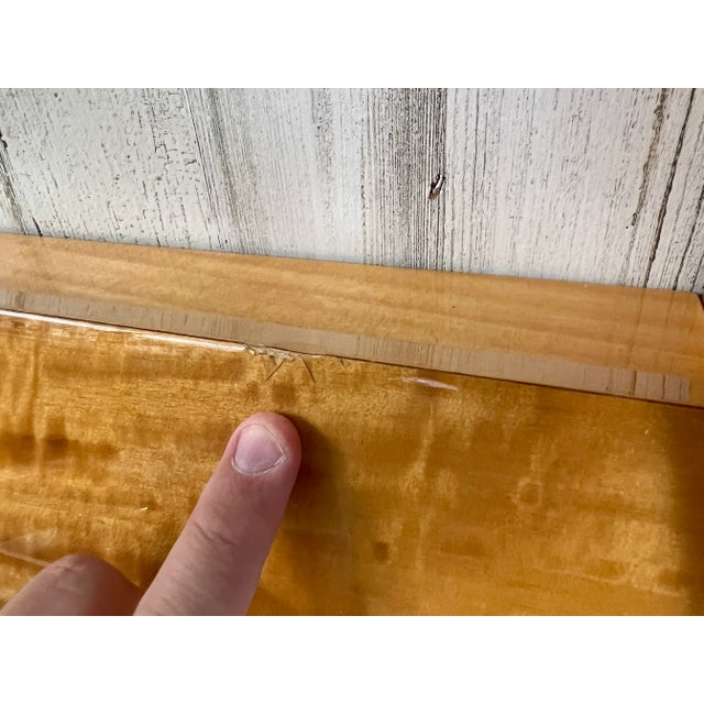 Giorgio Collection Satinwood & Leather Poster Bed For Sale - Image 11 of 12