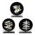 Large Abstract Moroccan Glazed Pottery Charger Plates on Stands, Per Item For Sale