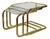 Metal Mid-Century Modern Brass and Smoked Glass Nesting Tables by Milo Baughman, 1970s, Set of 3 For Sale - Image 7 of 7