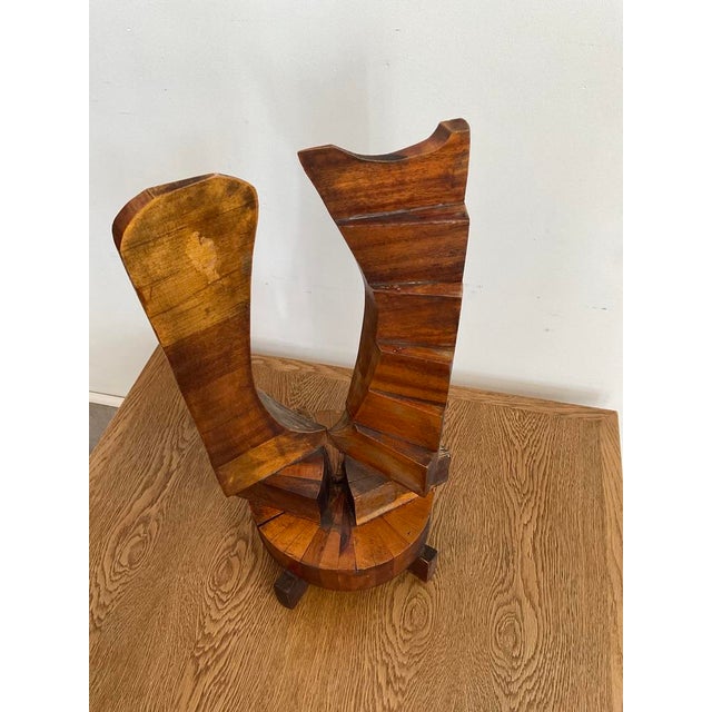 Wood Antique Primitive Wooden Industrial Mold Found Object Art For Sale - Image 7 of 9