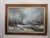 Mid 20th Century Large Signed H. Wood Original Oil Painting of European Winter Village Landscape – Framed For Sale - Image 9 of 16