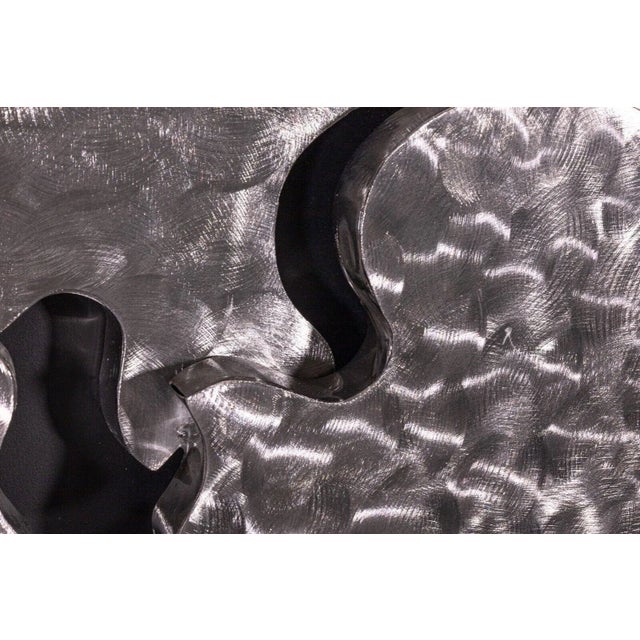 1999 Signed Curtis Jere Puzzle Piece Brushed Metal Wall Sculptures - A Pair For Sale - Image 9 of 12