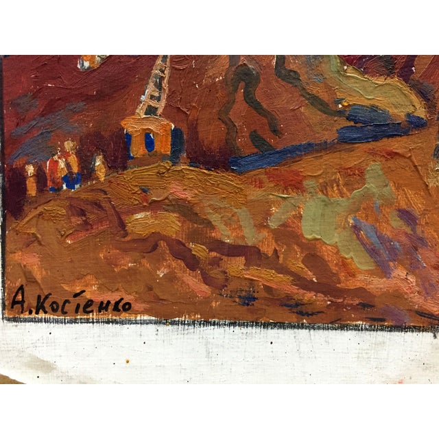 1970s Oil Painting Building Complex Kostenko Anatoly Alexandrovich For Sale - Image 4 of 10