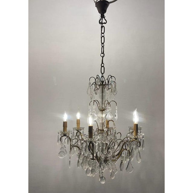 Vintage Crystal Chandelier, 1950s For Sale - Image 13 of 14