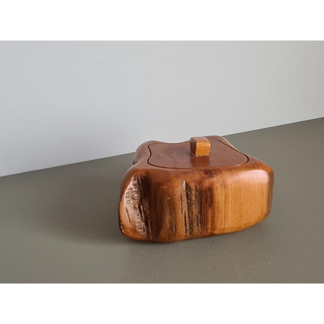 Brutalist Vintage French Wooden Box in style of Alexandre Noll, 1950 For Sale - Image 3 of 17