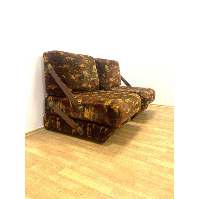 A stylish and practical pair of retro armchairs produced in Czechoslovakia during the 1970s. These classic pieces feature...