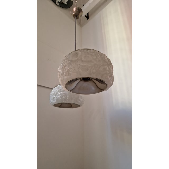 AVMazzega Glass Osso Double-Light Chandelier from Mazzega Murano, 1960s For Sale - Image 4 of 18