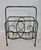 Shabby Chic Vintage French Shabby Chic Iron Magazine Rack For Sale - Image 3 of 9