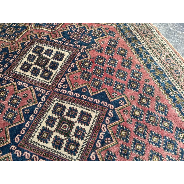 1960s Hand Knotted Vintage Afshar Design Tribal Rug For Sale - Image 5 of 8