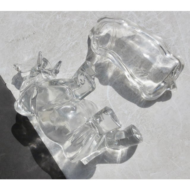 Elephant Shaped Decorative Clear Jar Vintage 30s For Sale - Image 9 of 13